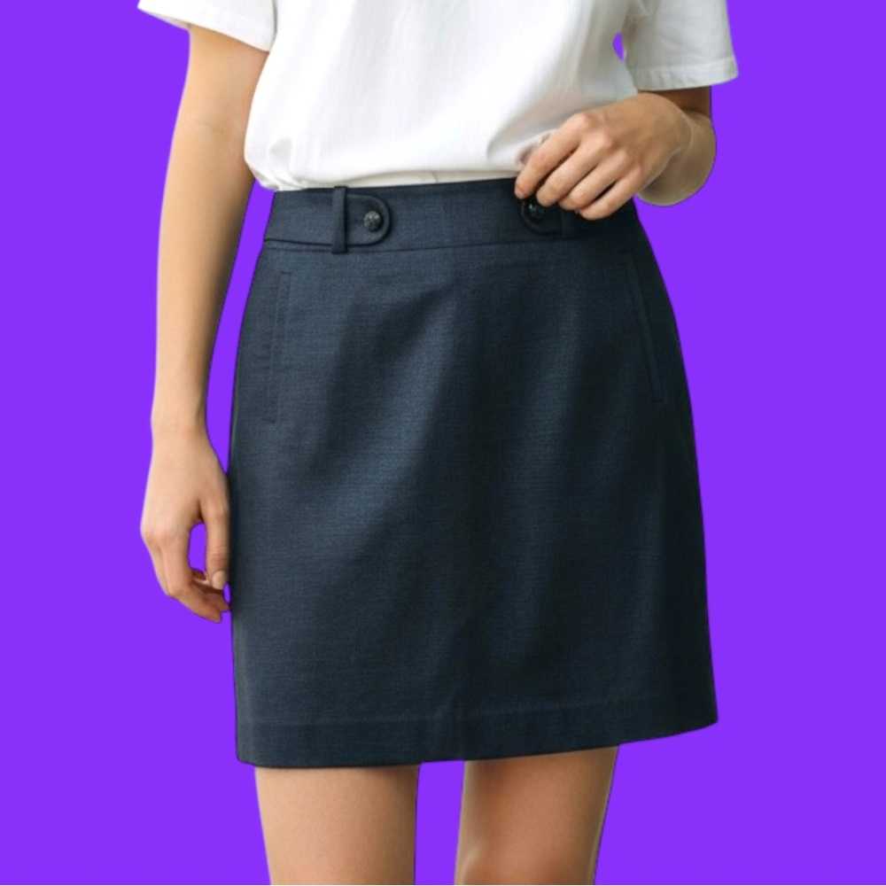 Banana Republic Skirt Women's Black Midi Skirt Work Formal Wool Size 6 NEW